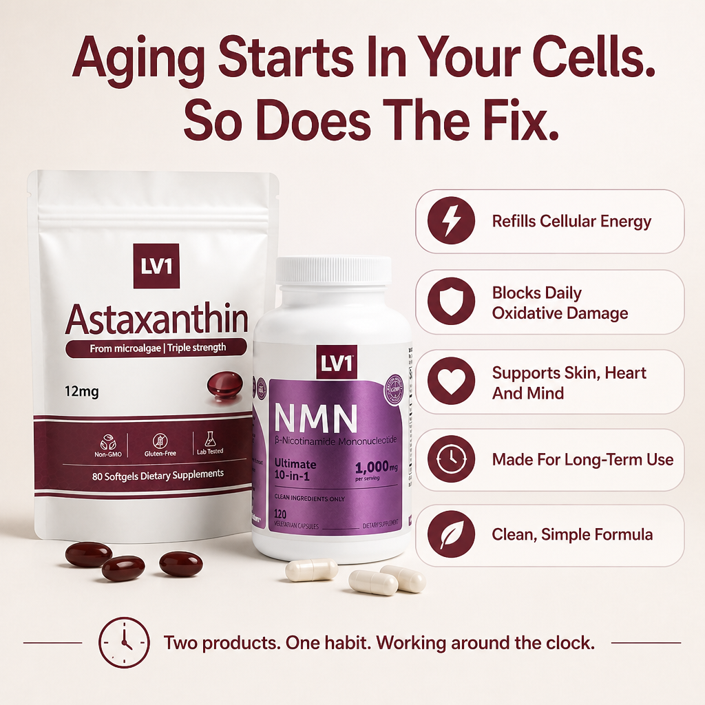 LV1 Anti-Aging Bundle NMN + Astaxanthin